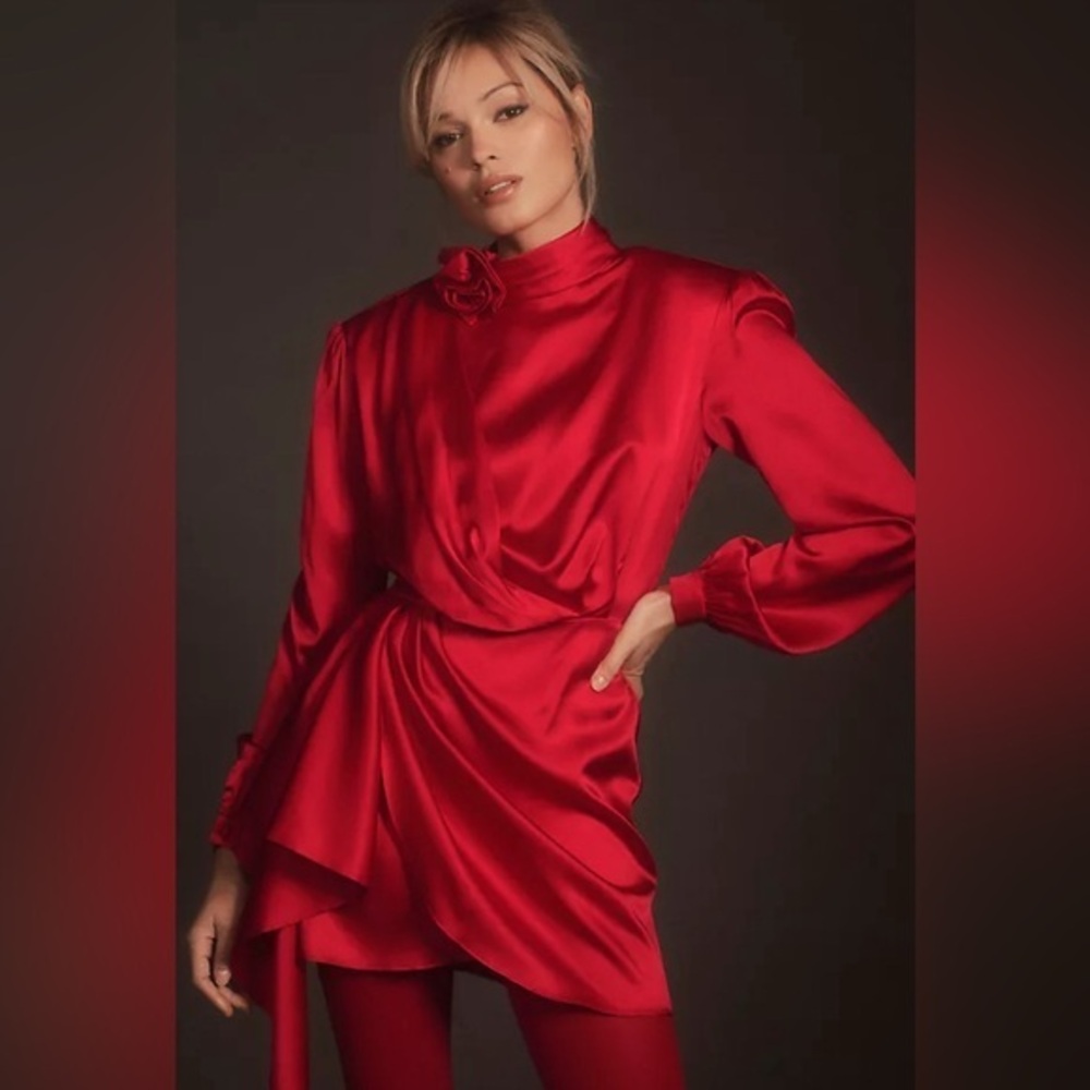 Ronny Kobo Collection Red Mini Dress